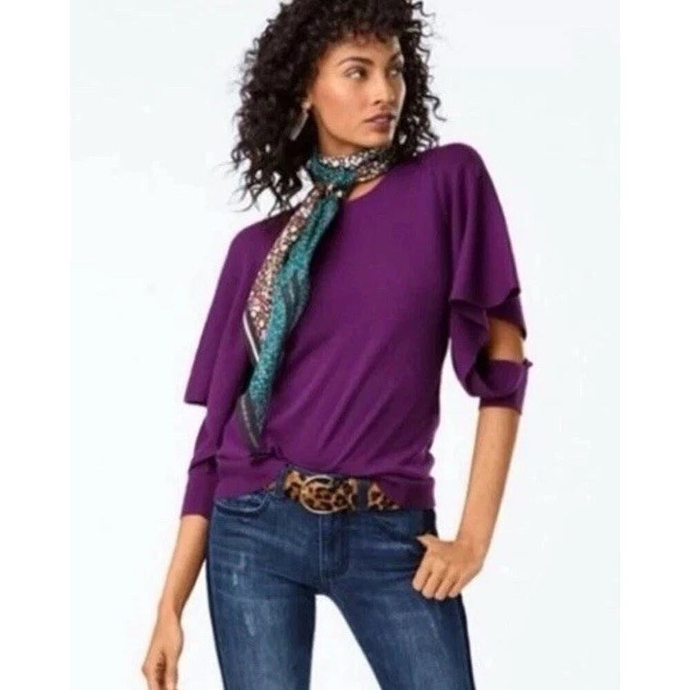 CABI #3708 Women's Ladies' Top Peek Pullover MEDIUM French Violet Purple